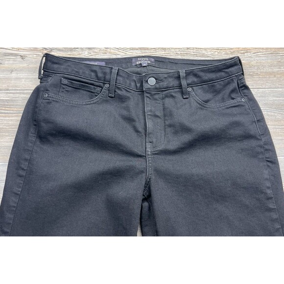 NYDJ For Chico's Bootcut Lift Tuck Tech Black Stretch Jeans Size 10 FITS 34/32 - Picture 2 of 12